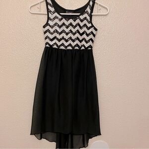 Disorderly Kids girls Chiffon hi lo sequin chevron sleeves formal dress -8